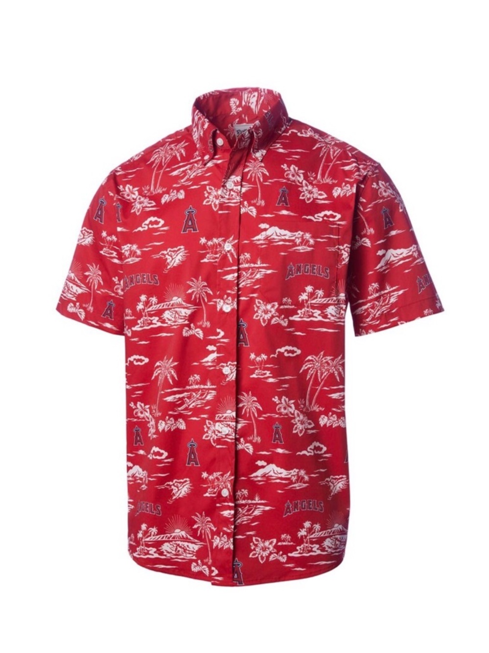 Los Angeles Angels Reyn Spooner Kekai Button-Down Shirt - Red